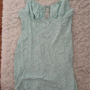 Green mini dress
